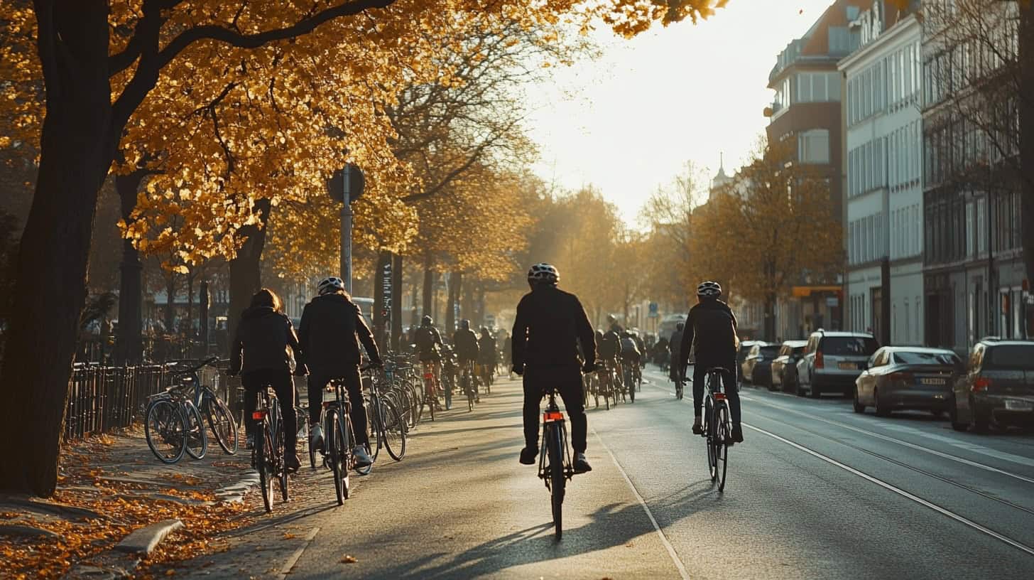 Cykelist myldretid efterår